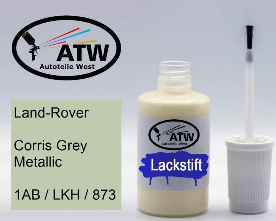 Land-Rover, Corris Grey Metallic, 1AB / LKH / 873: 20ml Lackstift, von ATW Autoteile West.